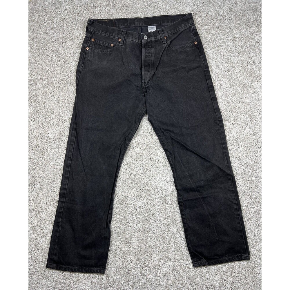Vintage Levis 501 XX Jeans Mens Size 36x30 Black 90s Button Fly Retro Denim NICE